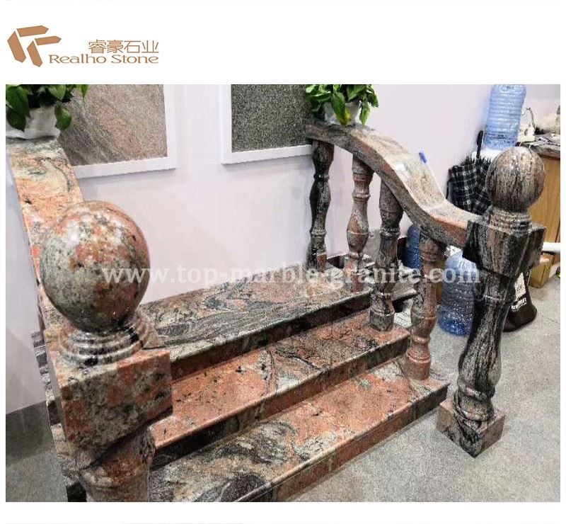 Multicolor Red Granite For Steps