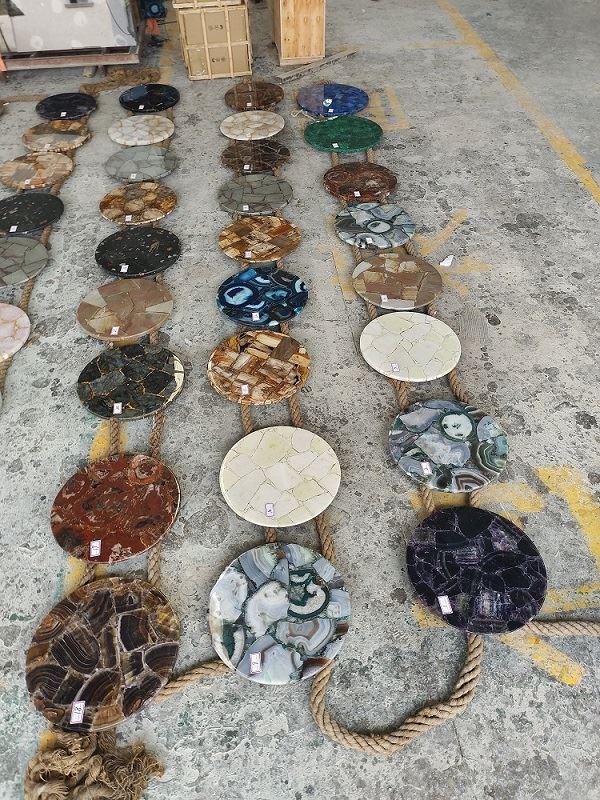 semi precious stone table top