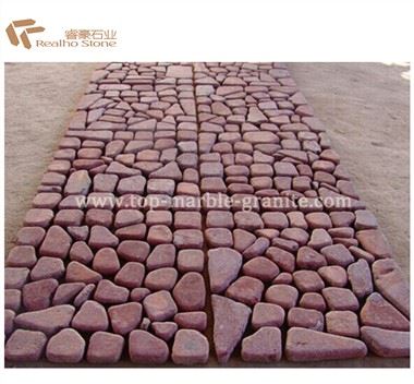 Paver Gwenithfaen Teils Porphyry Coch ar gyfer Awyr Agored