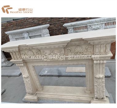 Mantel Lle Tân Cerfiedig Marmor Beige Anhygoel Dan Do.