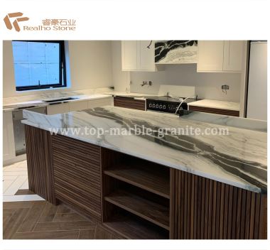 Sgleinio Countertops Cegin Marmor Gwyn