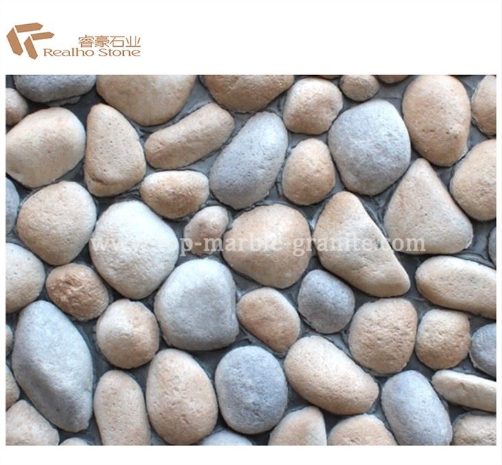 Cobblestone Lliwgar y Canolfannau ar gyfer Addurno Waliau
