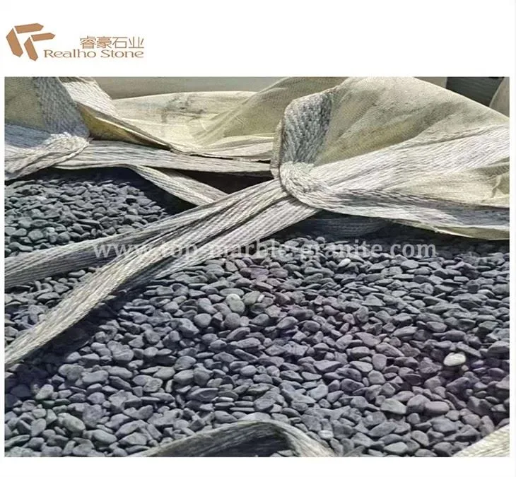 Black tumbled stone