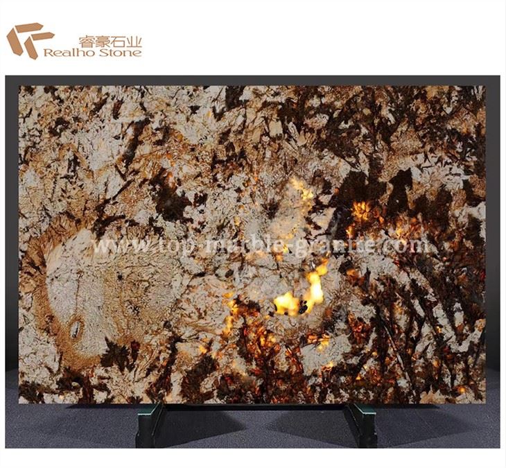 Slabiau Gwenithfaen Aur Zeus Ar gyfer Countertop Ac Addurno Wal